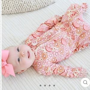 Caden Lane Dino Diva ruffled sleeper 3-6 months